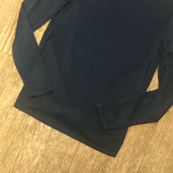 Daytrip Dark Gray Open Back Mock Neck Long Sleeve Blouse Top Size Small - Picture 4 of 11